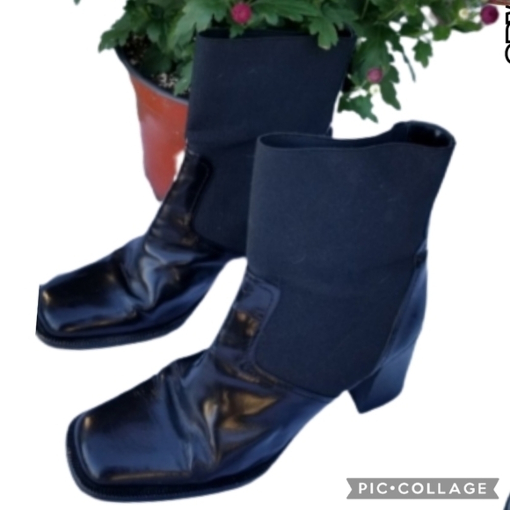 Via Spiga Black heeled mid calf boots 9.5